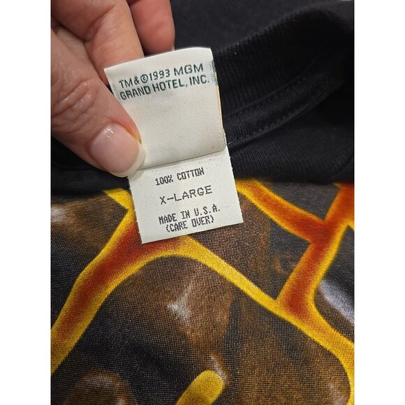 Mike Tyson He's Back Black T-Shirt MGM Grand August 1995 Fight Deadstock Boxing - Picture 5 of 8